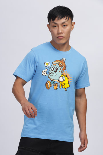 SPREY BLUE GRAPHIC T-SHIRT