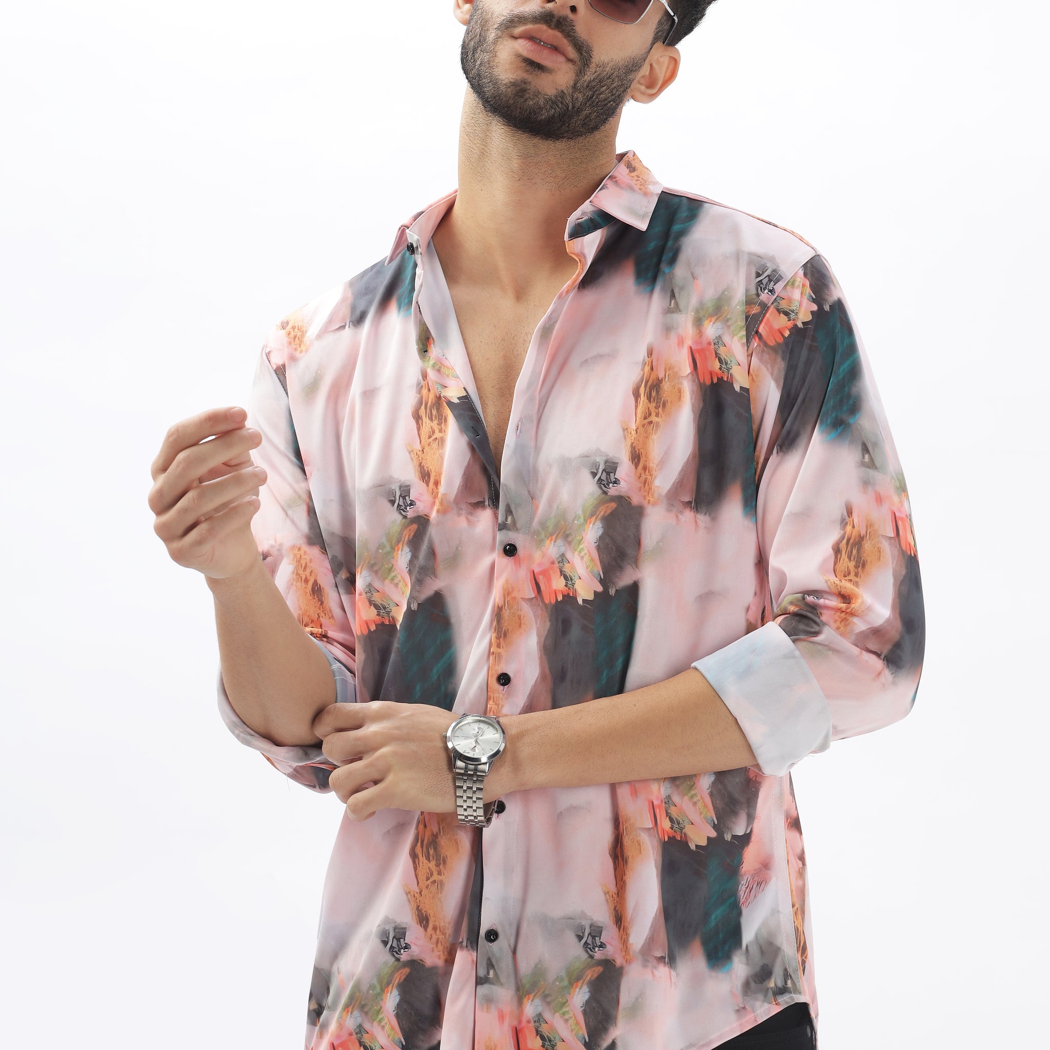 ABSTRACT PAINTER PRINT SHIRT