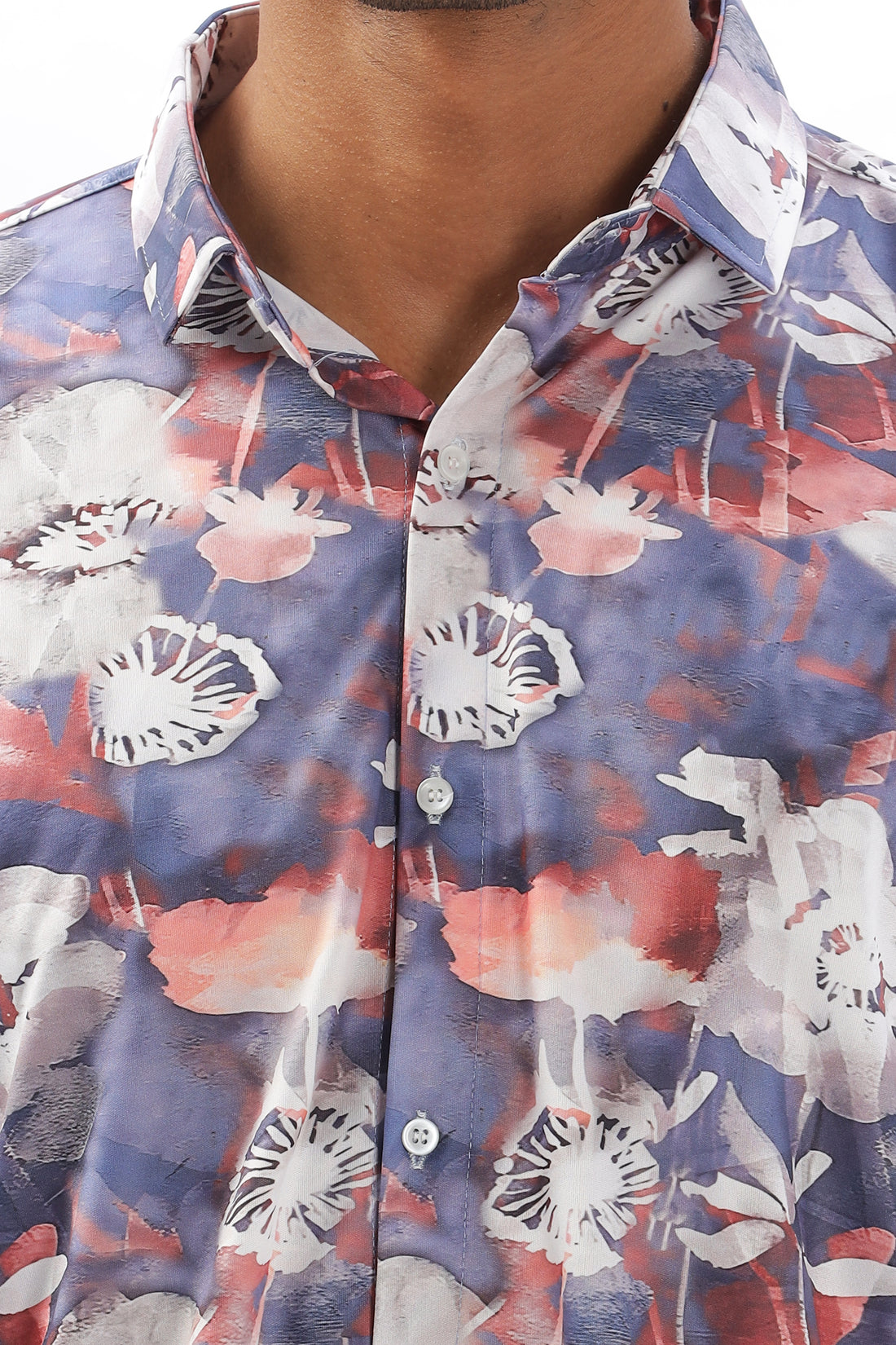 ABSTRACT FLORAL EIGHTYS SHIRT