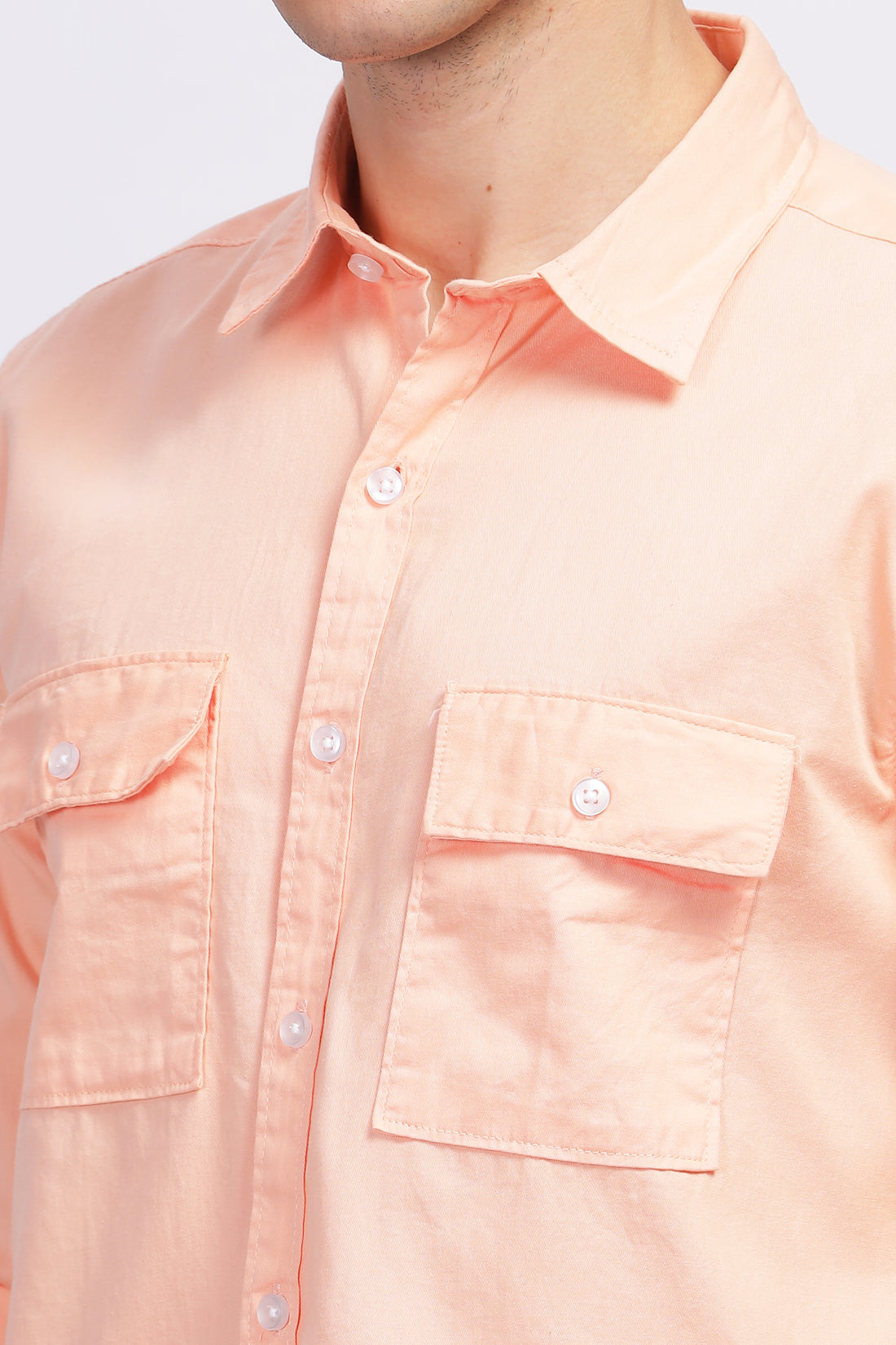 ORANGE OXFORD DOUBLE POCKET SHIRT