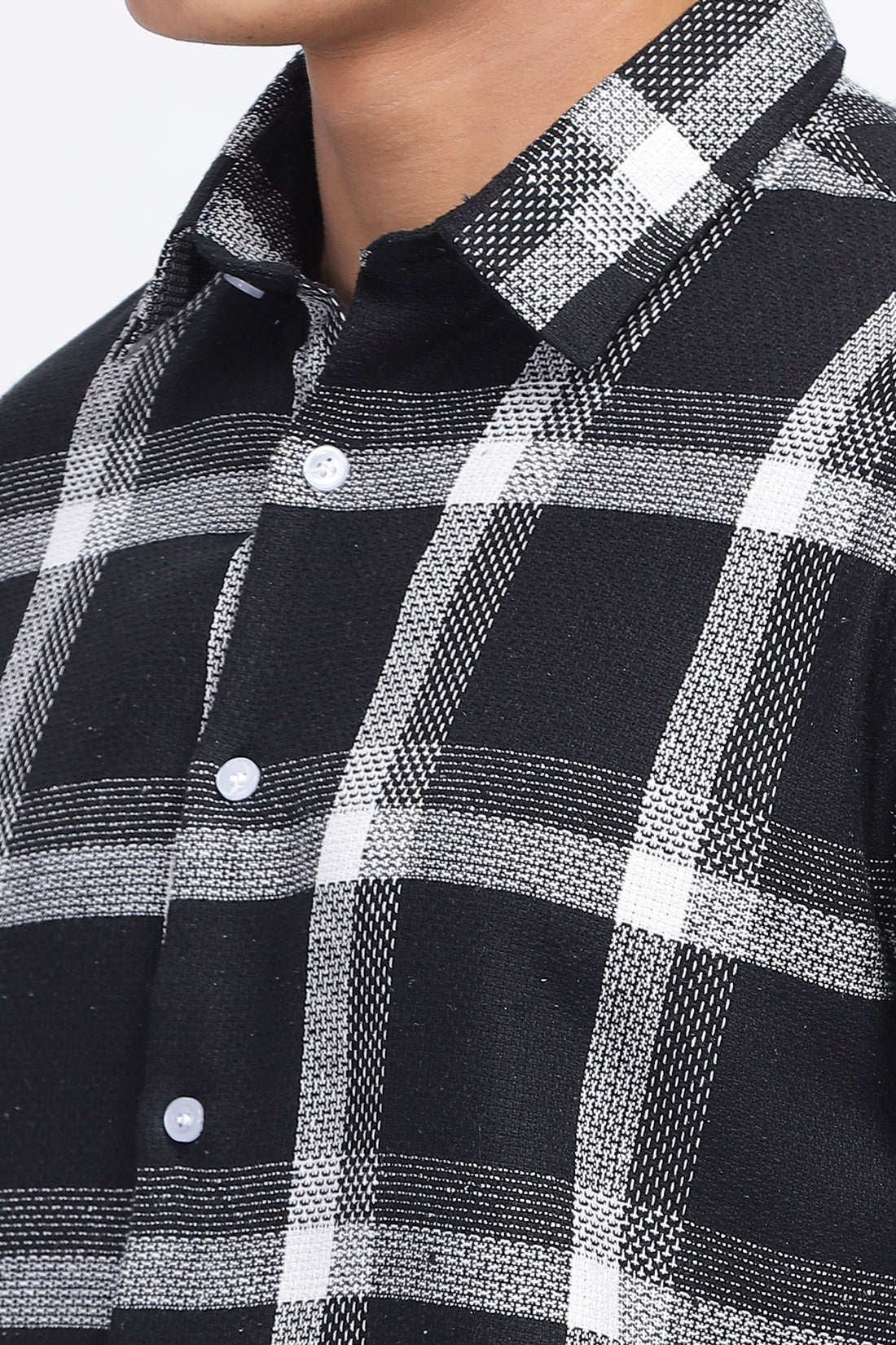 PREMIUM CHECKS BLACK SHIRT