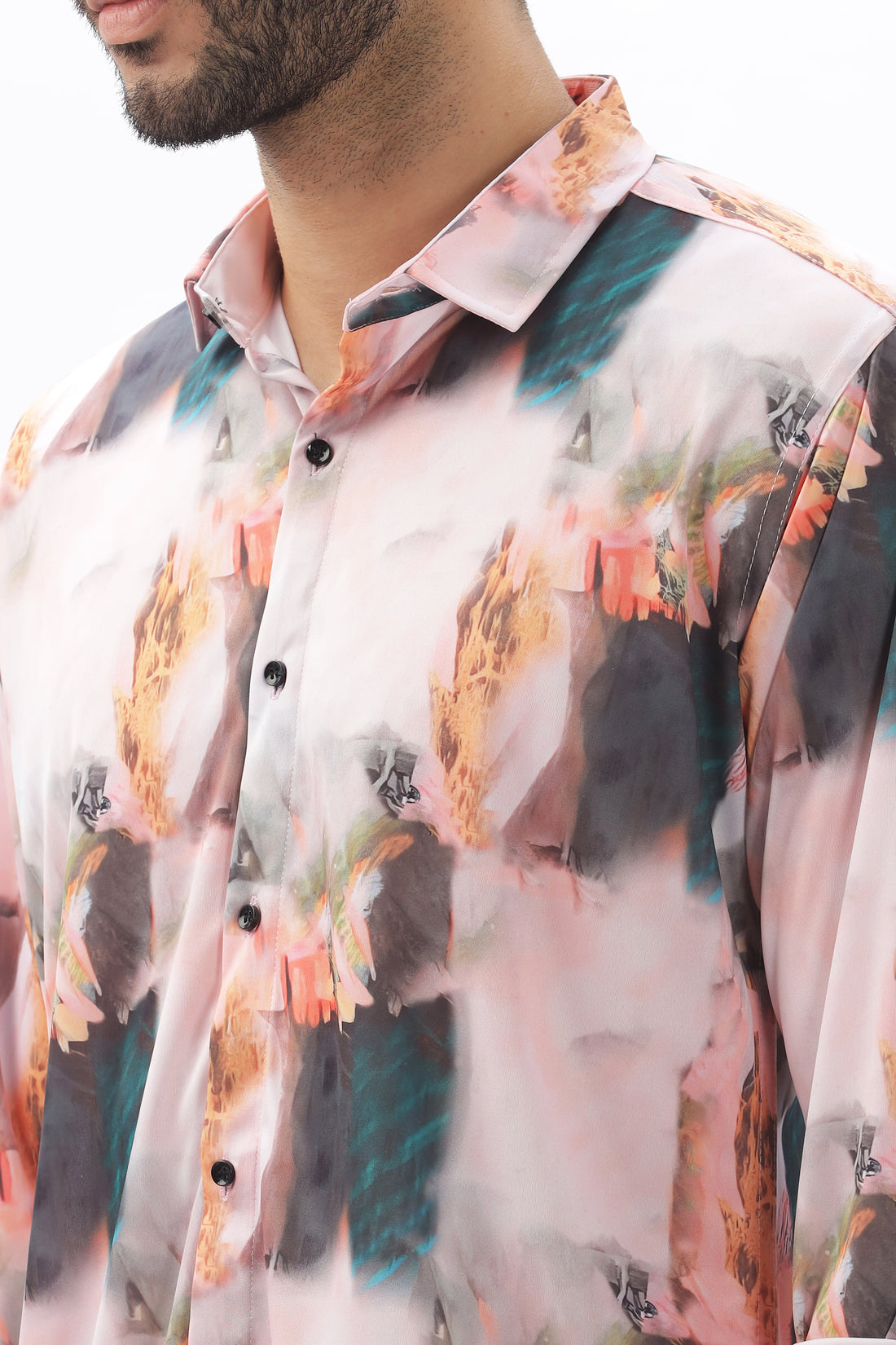 ABSTRACT PAINTER PRINT SHIRT