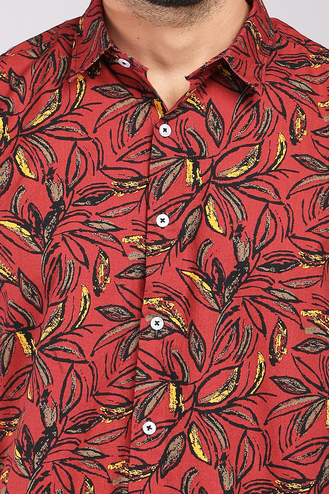 CLASSICAL LEAFY RED SHIRT