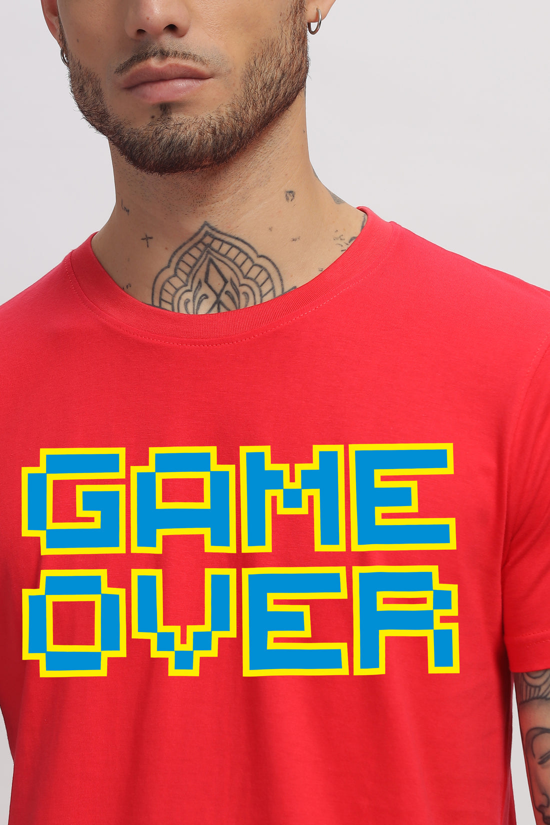 GAME OVER RED GRPAHIC T-SHIRT